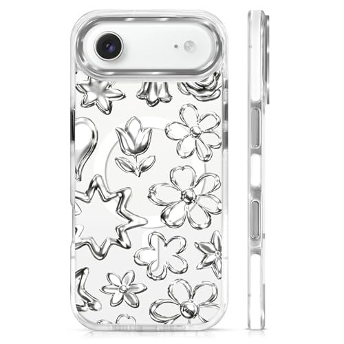 Coque iPhone 17 Air fleurie Magsafe pour un style quotidien élégant