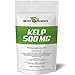Produktbild Kelp 500 mg Hochdosiert - XXL Bulk Pack - 750 Tabletten, 2-fache Menge zum Besten Preis - Superfood für Veganer & Vegetarier geeignet, 150µg natürliches Jod, Algen-Komplex - Braunalgen Pulver