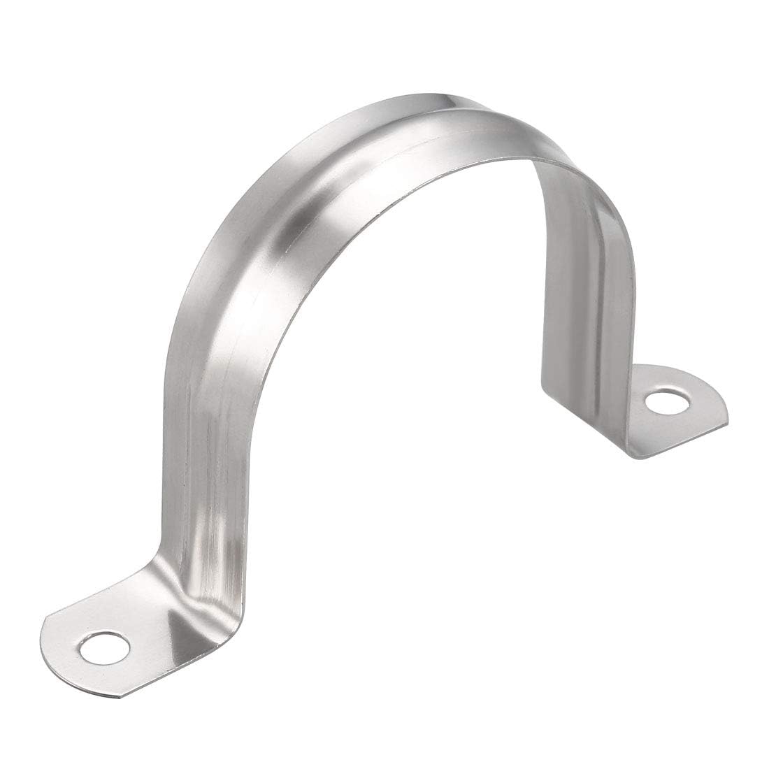 TA-VIGOR 5Pcs Rigid Pipe Straps, 60mm 2 Holes Stainless Steel Tension Tube Clip Clamp