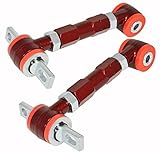AJP Distributors Rear Suspension Control Arms Red Adjustable Camber Kit + Bushings...