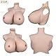 YRZGSAWJ Silikon Brüste K Cup Plus Size Groß Realistisch Fake Brustplatte for Crossdresser Drag Queen Cosplay (Beige, K Cup Silikon)