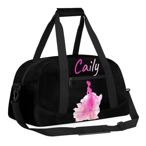 Dance Duffle-Bag for Teens Girls,Custom Ballet-Bag for Dancer,Carry-on Lightweight for Travel-Duffle,Overnight,Workout Dancing Deep Pink3