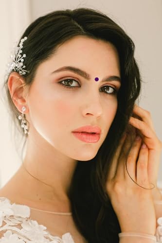 Image of Comet Busters Round Velvet Bindi for Women (BF-1) (Purple-4mm) (Pack of 10)