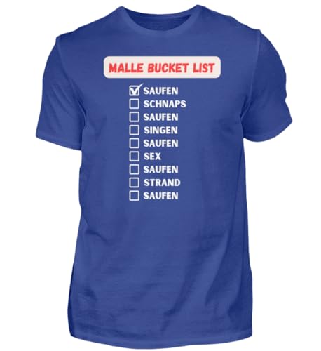 T-shirt bleu marine Malle Bucket List pour homme en taille M