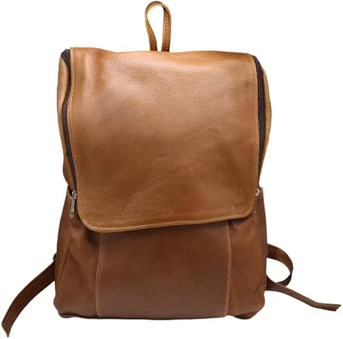 Minx Genuine Leather Chicago Backpack Dark Brown