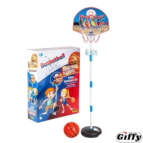 Giffy/Ayaklı Büyük Boy Basketbol Potası 120cm Portatif Basketbol Pota Ayarlanabilir Boy