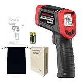 MUFASHA Infrared Thermometer Temperature Gun Laser High Temp Thermometer with LCD Display Non-Contact Industrial Pyrometer 12:1 Distance Ratio -25.6℉ to 1022℉ for Cooking Pizza Oven Griddle
