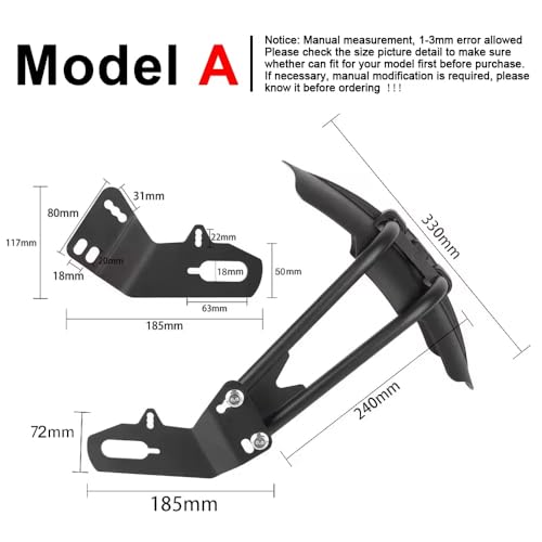 Guardabarros trasero NC750X y NC700 accesorio moto contra salpicaduras 5