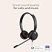 Jabra Evolve 20 SE Wired Dual-Ear Headset with Microphone for Work, USB-A and USB-C Wired Headphones, Works with Online Meeting Platforms, On-Ear Comfort, Connects to Laptops, iPhone & Android Devices