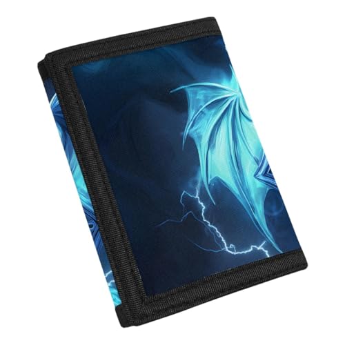 GLUDEAR Kid Boy Girl Lightning Viking Dragon Cross Wallet Trifold Youth Wallet Coin Pocket Card Holders Money Organizer4