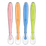 👶 Son pequeños y convenientes las cucharas de bebé, cuenta con 4 cucharas en el paquete, apto para el lavavajillas, para más de 3 meses