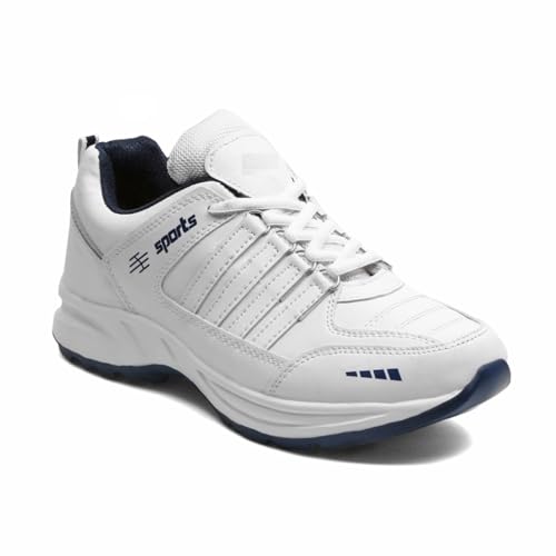 Image of Men's Lightweight Walking Shoes - Comfortable Sports & Running Shoes for Everyday Adventures (Power White)