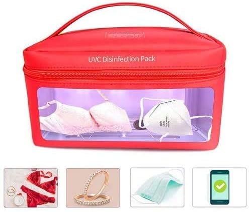 UV Sterilizer Bag-UVC Cleaner Sanitizer UV Travel Sterilization Bag-99% Disinfection Rate-CE Certification-Disinfection for Mask/Mobile Phones/Electonics/Jewelry/Baby Bottle/Underwear/Toys