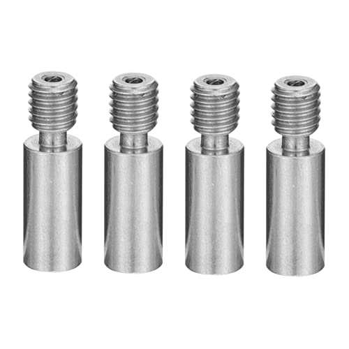 MUCKLILY 4pcs Stainless Steel Heatbreak Super Smooth Printer Accessories for Heatbreak Throat Metal Printing Tools