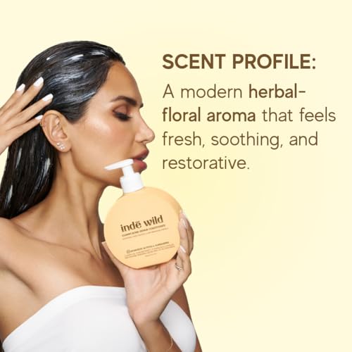 Image of indē wild Champi Hair Conditioner For Bond Repair With 17 Amino Acid Complex | Hydrating, Controls Frizz & Breakage | Amla, Coconut Oil, Bhringraj & Biotin | 300ml