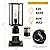 Dusk to Dawn Outdoor Post Light Hardwired 120V, Aluminum Lamp Post Light, Waterproof Outside Post Lantern Fixture with Pier Mount Base, Exterior Pole Lantern Lighting for Garden Yard Patio Pathway