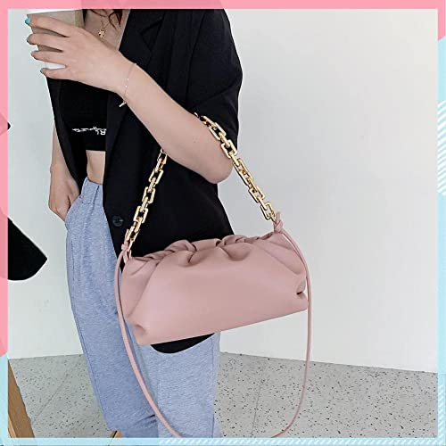 Image of Women's Cloud Shape Sling Bag Trendy Fashion Shoulder Bag Chain Handle Crossbody Bag for Girls