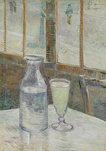 Toile Vincent Van Gogh Table de café avec absinthe impression d'art