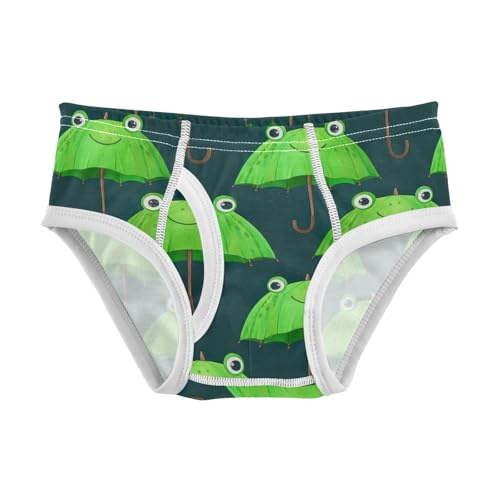 CHIFIGNO Cute Green Frog Boys' Underwear Cotton Boy Briefs Printed Breathable Briefs Underwear