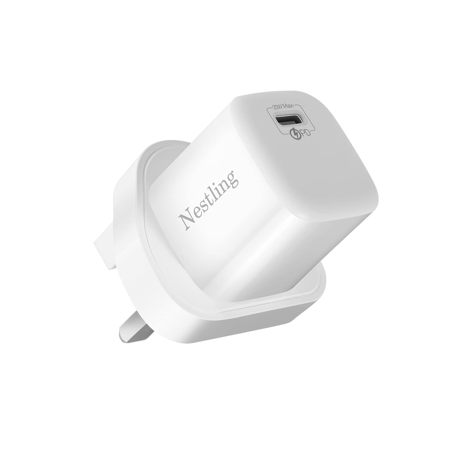 USB C Plug, Nestling 20W USB C Fast Charger Plug compatible with iPhone 15/15 Plus / 15 Pro / 15 Pro Max/14/14 Mini/14 Pro/14 Pro Max, Galaxy, Pixel 4/3, iPad Pro, AirPods Pro etc.