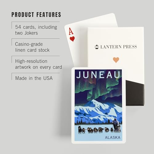 Lantern Press naipes poker tamaño estándar 52 cartas miniatura 3