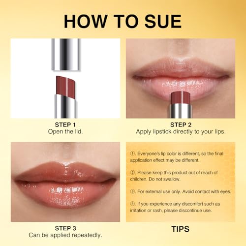 Image of Raisin Nude Honey Tinted Lip Balm for Women, Hydrating Lip Oil Stick Lip Gloss Lipstick for Mature Skin, Sheer Lightweight Moisturizing Lip Tint Balm with Natural Shine, Vegan & Cruelty-Free