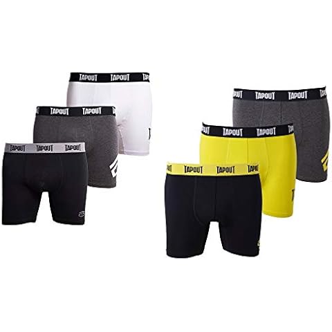 TAPOUT Mens Athletic Underwear - Stretch Athletic Boxer Briefs Training Breathable Fit No Fly Cover