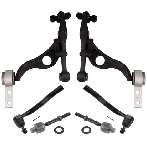 TRQ Front Steering & Suspension Kit Control Arm with Ball Joint Tie Rod Compatible with 2009-2013 Mazda 6