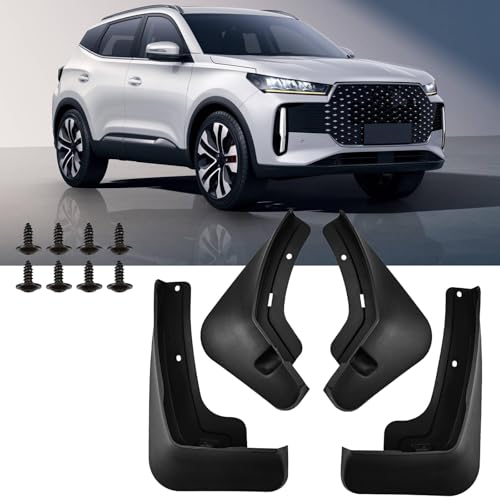 Car Mud Guards Flaps Splash Compatible for Chery Tiggo 4 Pro 2025 Mudguard Accessories Front and Rear 4-PC Set