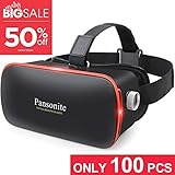Pansonite 3D VR Glasses Virtual Reality Headset for Games & 3D Movies, Upgraded & Lightweight with Adjustable Pupil and Object Distance for iOS and Android Smartphone