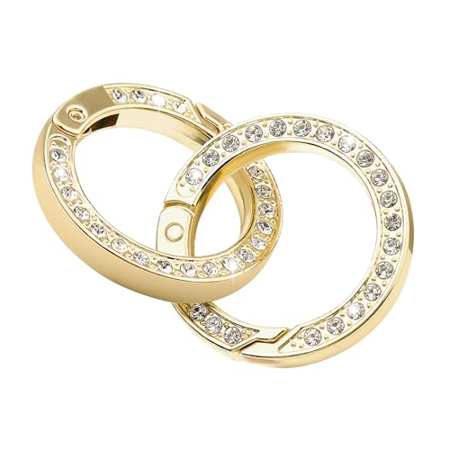 COMNICO - COMNICO Lot de 4 anneaux ronds à ressort en métal pour porte-clés, sacs, ceintures, sacs à main, fabrication de bijoux