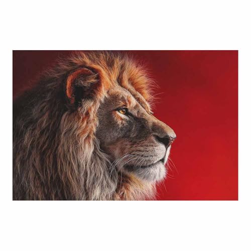 Toile lion abstrait marron resoudre le manque de relief de vos grands murs blancs