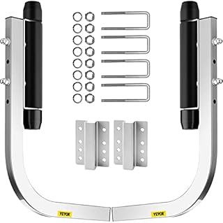 VEVOR Boat Trailer Guide ons, 2PCS Heavy-duty Roller Guide-on System, Galvanized Steel Trailer Guides, Complete Mounting Accessories Included, for Ski Boat, Fishing Boat or Sailboat Trailer, 22