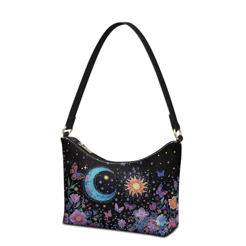 Image of Handbag for Women Leather Underam Shoulder Bag with Zipper Fashion Work Purse Waterproof Travel Wallet