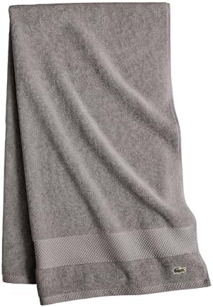 Lacoste Heritage 100% Supima Cotton Bath Towel, Meteorite, 30" x ...