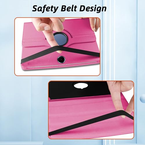 Image of TGK 360 Rotatable Smart Flip Cover for OnePlus Pad Lite 11 inch Tablet Case, Oppo Pad SE 11 inch (Hot Pink)