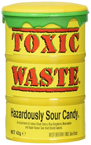Toxic Waste Hazardously Sour Candy Drum 1.7oz (Pack of 3)