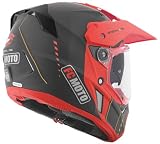 FC-Moto Merkur Pro Air Kask enduro, czarny/czerwony, M