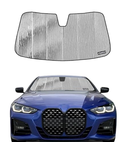 Pigenius Windshield Sun Shade for BMW 4 Series Coupe (G22) & M4 (G82) 2021-2026, Fits 430i M440i M4 Competition, Reversible Silver/Black