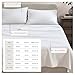 Great Bay Home Cotton Jersey Knit King Sheet Set - Ultra-Soft, Stretchy, Heathered Melange Bed Sheets - Cozy, Soft T-Shirt Sheet & Pillowcase Set (Winter White)