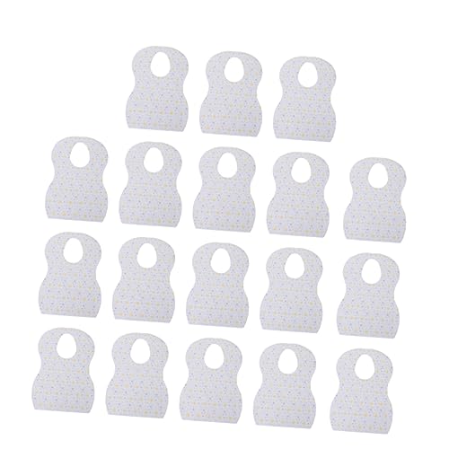 20Pcs Portable Disposable Bibs Apron Newborn Feeding Saliva Towels with Star Pattern for Mess Meals