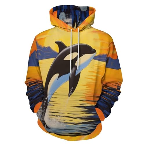Vêtements homme pull chaud à capuche imprimé orque chic