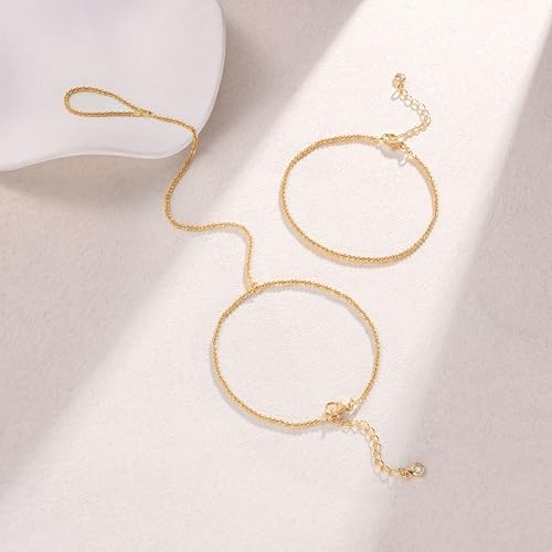 Moodear Waterproof 14K Gold Plated Anklets for Women - Dainty Stackable Glitter Anklets for Summer Beach Style - Image 6