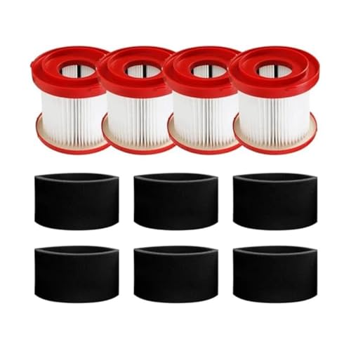 4 filtres 49-90-1900 et 6 éponges pour aspirateur Milwaukee M18 0880-20