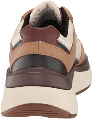 Rockport Women's Prowalker Laceup Sneaker, TAN/Black Leather/Textile ECO, 8.5 | Image 2