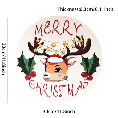 Señal creativo de la puerta de madera para Navidad 6