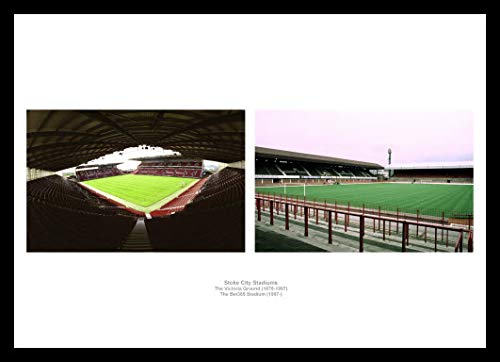 Stoke City Stadiums Old and New Framed Photo Memorabilia
