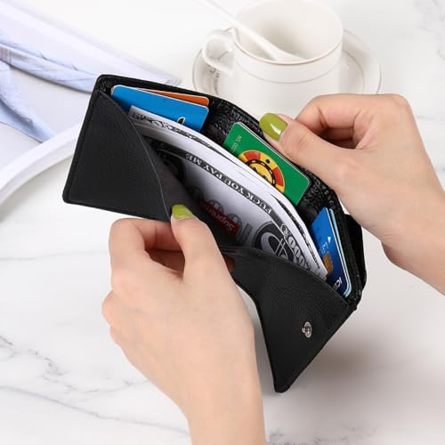 Pocket Large-capacity Three-fold Wallet Anti-theft Women Wallets Women(Black)3