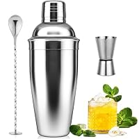 NewGF – Cocktail-Shaker-Set, 750 ml, Getränkemixer mit integriertem 