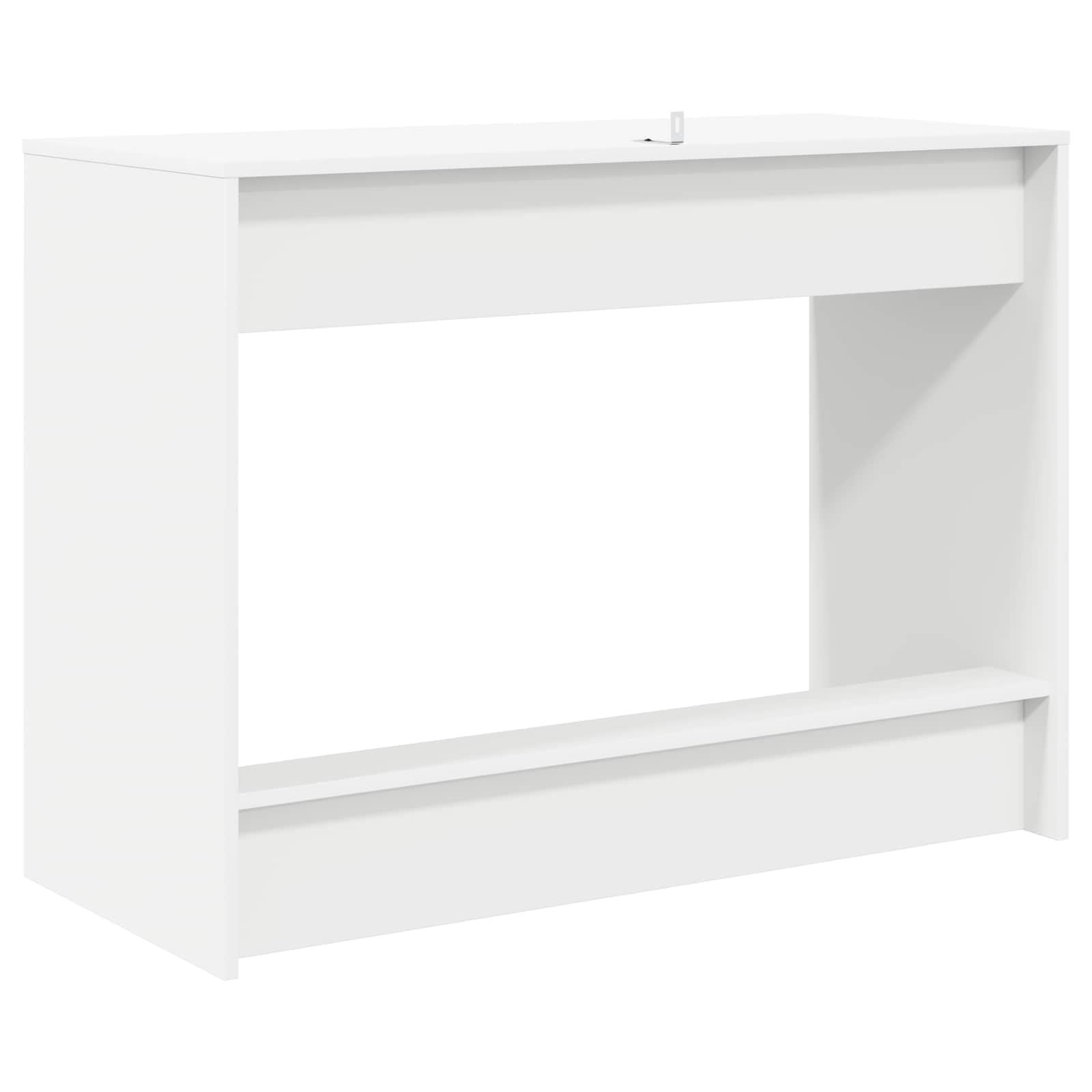 Scrivania da letto, in legno, 100 x 45 x 75 cm, postazione di lavoro compatta per casa, studio e studio, con piano di scrittura per computer portatile, monitor e documenti